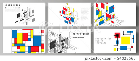 The minimalistic abstract vector editable layout of the presentation slides design business 54025563