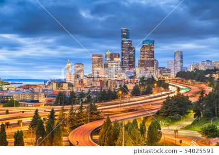 Seattle, Washington, USA downtown skyline Seattle, Washington, USA downtown skyline 54025591