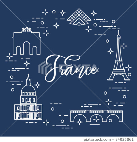 Famous buildings of Paris Symbols and landmarks. 54025861