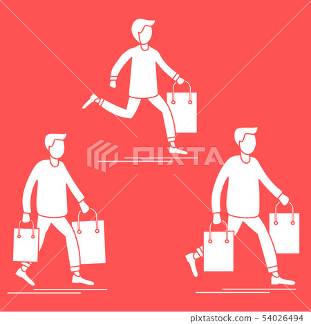 Shopping men carry gift bags Sale. Special Offer. Shopping men carry gift bags Sale. Special Offer. 54026494