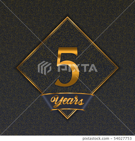 Golden number 5 templates - Stock Illustration [54027753] - PIXTA