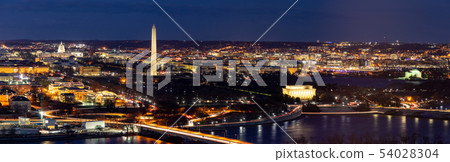 Washington DC Aerial panorama 54028304