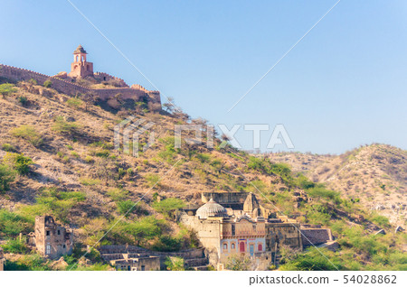 View of hills and mountains near Amer town View of hills and mountains near Amer town 54028862