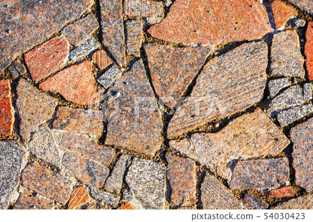 Ragged Broken Pavement Granite Covering Ragged Broken Pavement Granite Covering 54030423
