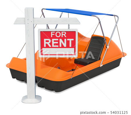 Paddle Boat Rentals concept, 3D rendering 54031125