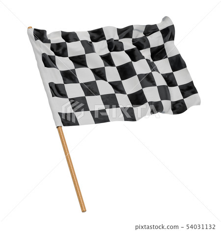 Chequered flag, 3D rendering 54031132