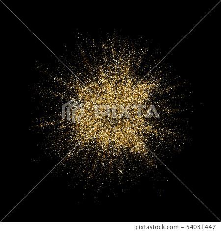 Golden glitter splatter vector splash explosion 54031447