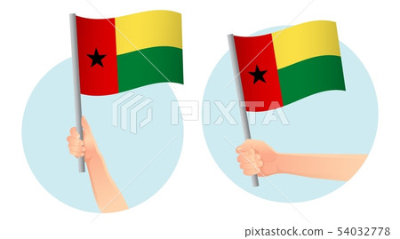 Guinea-Bissau flag in hand icon 54032778