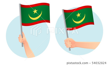 Mauritania flag in hand icon Mauritania flag in hand icon 54032824
