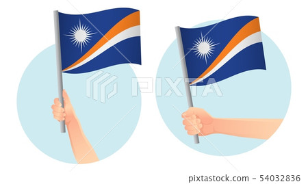 Marshall Islands flag in hand icon Marshall Islands flag in hand icon 54032836