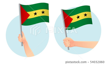 Sao Tome and Principe flag in hand icon Sao Tome and Principe flag in hand icon 54032860