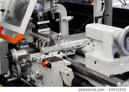 industrial metal lathe machine close up 54032930