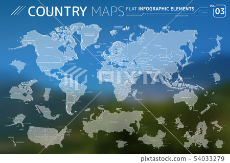 America, Asia, Africa, Europe, Australia, Canada, USA, Russia, China, Mexico, Japan Vector Maps America, Asia, Africa, Europe, Australia, Canada, USA, Russia, China, Mexico, Japan Vector Maps 54033279