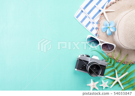 Beach accessories for summer holiday 54033847