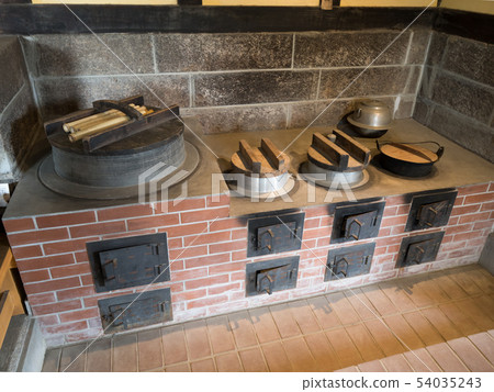 Furnace of an old private house 54035243