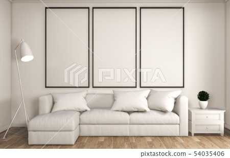 mock up white living room decoration japan style 54035406