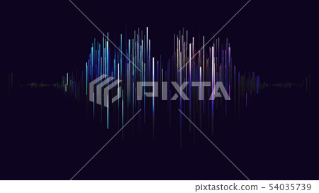 Digital abstract sound wave 54035739