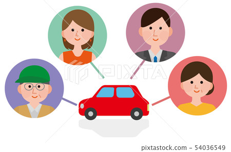 Car sharing illustration 54036549