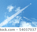 Scenery with contrails, wakes and glittering sea 1-Overview CG-01 54037037