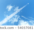 Sparkling landscape of contrails, wakes and sea 1-Overview CG-03 54037081
