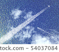 Scenery with contrails, wakes and glittering sea 1-Overview CG-06 54037084