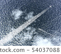 Sparkling landscape of contrails, wakes and sea 1-Overview CG-10 54037088