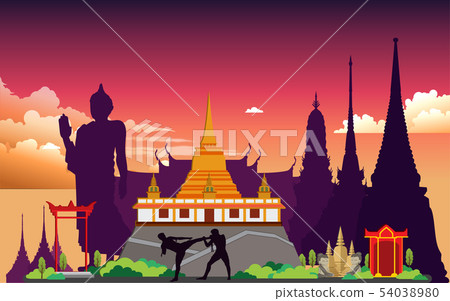 landscape of temple in thailand landscape of temple in thailand 54038980
