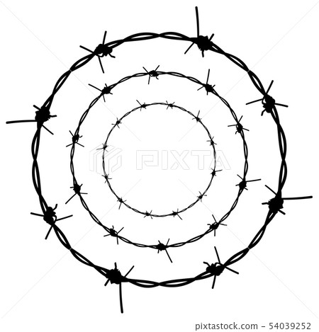 Barbed Wire Silhouette - Stock Illustration [54039252] - PIXTA