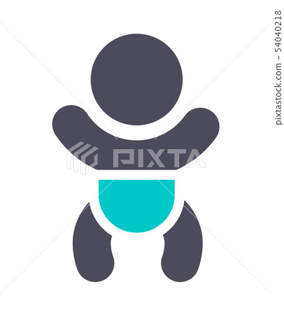New gray turquoise icon on a white background 54040218