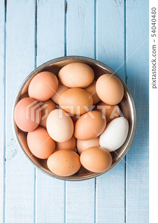 Raw chicken eggs. 54040480
