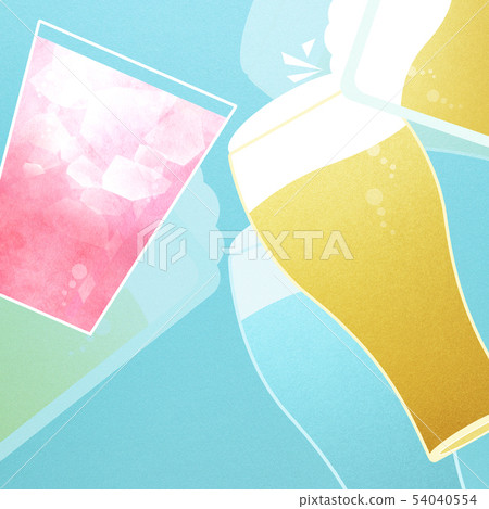 背景 - 啤酒 - 乾杯 - 藍 背景 - 啤酒 - 乾杯 - 藍 54040554