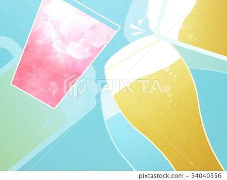 背景 - 啤酒 - 乾杯 - 藍 背景 - 啤酒 - 乾杯 - 藍 54040556