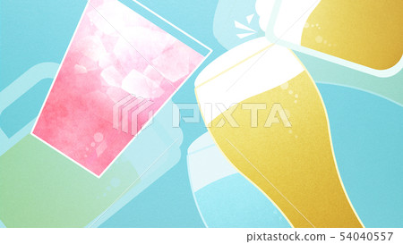 背景 - 啤酒 - 乾杯 - 藍 背景 - 啤酒 - 乾杯 - 藍 54040557