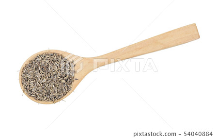 Caraway (Carum carvi) seeds isolated on white 54040884