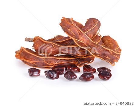 Tamarind fruit on a white background 54040888