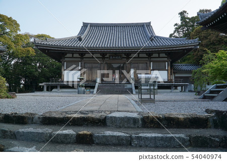 [Shikoku 88 Temples] No. 28 Tosa Dainichi Temple Main Hall in Spring Morning Konan City, Kochi Prefecture 54040974