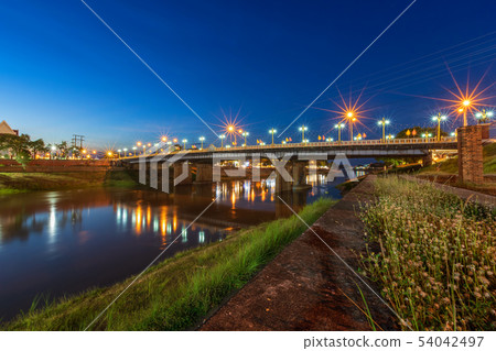 Beautiful White grass grass view the Nan River and Beautiful White grass grass view the Nan River and 54042497