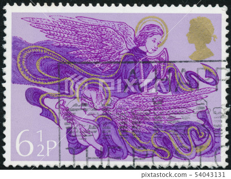 Vintage stamp printed in Great Britain 1975 shows 54043131