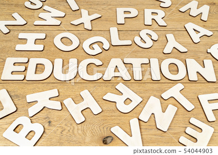 word education laid out of wooden letters word education laid out of wooden letters 54044903