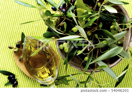 Olive Oil and Olives 54046201