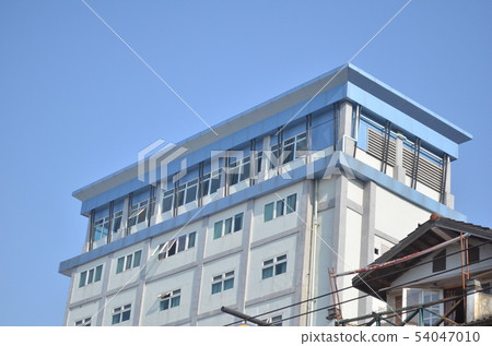 The tower and blue skies. 54047010
