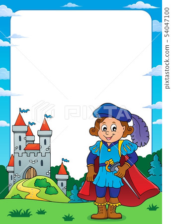 Prince and castle theme frame 4 - Stock Illustration [54047100] - PIXTA