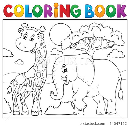 Coloring book African nature topic 8 54047132