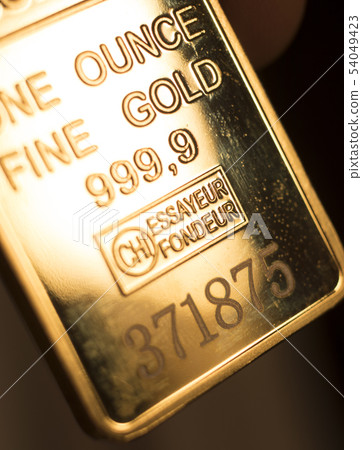 Gold bullion ingot 999.9 bar Gold bullion ingot 999.9 bar 54049423