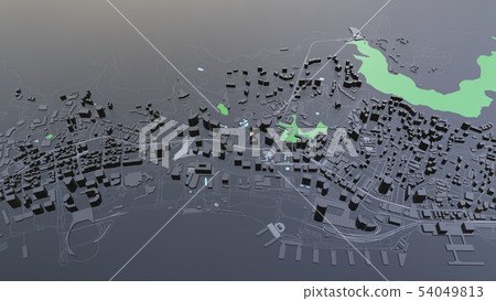 3D futuristic city architecture 3D futuristic city architecture 54049813