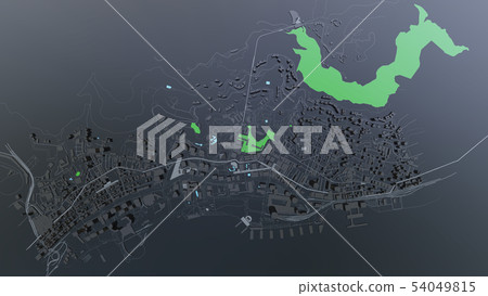 3D futuristic city architecture 3D futuristic city architecture 54049815