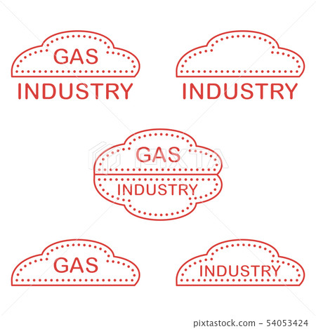 Label, stickers, logos of the gas industry Label, stickers, logos of the gas industry 54053424