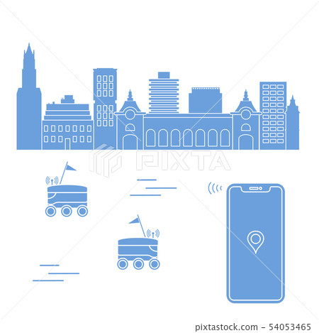 Delivery in the city with a robots Free delivery. 54053465