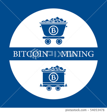 Mining bitcoins trolleys with ore 54053478