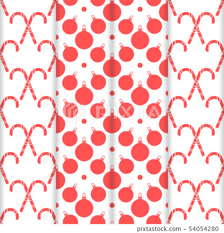 4 Christmas, New Year 2019 seamless pattern 54054280
